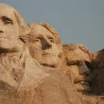 Mt. Rushmore at sunset.