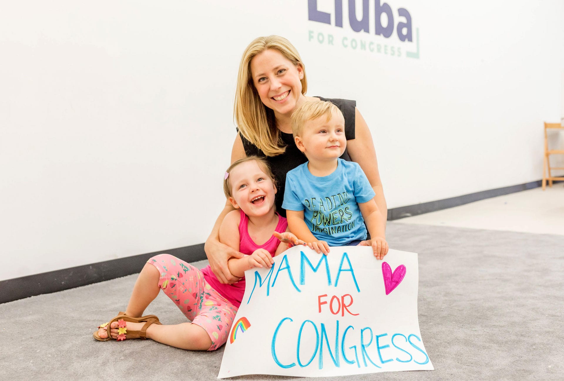 Liuba Grechen Shirley with two of her children.