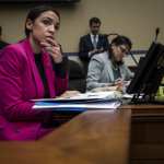 Rep. Alexandria Ocasio-Cortez (D-NY) listens to witness testimony.