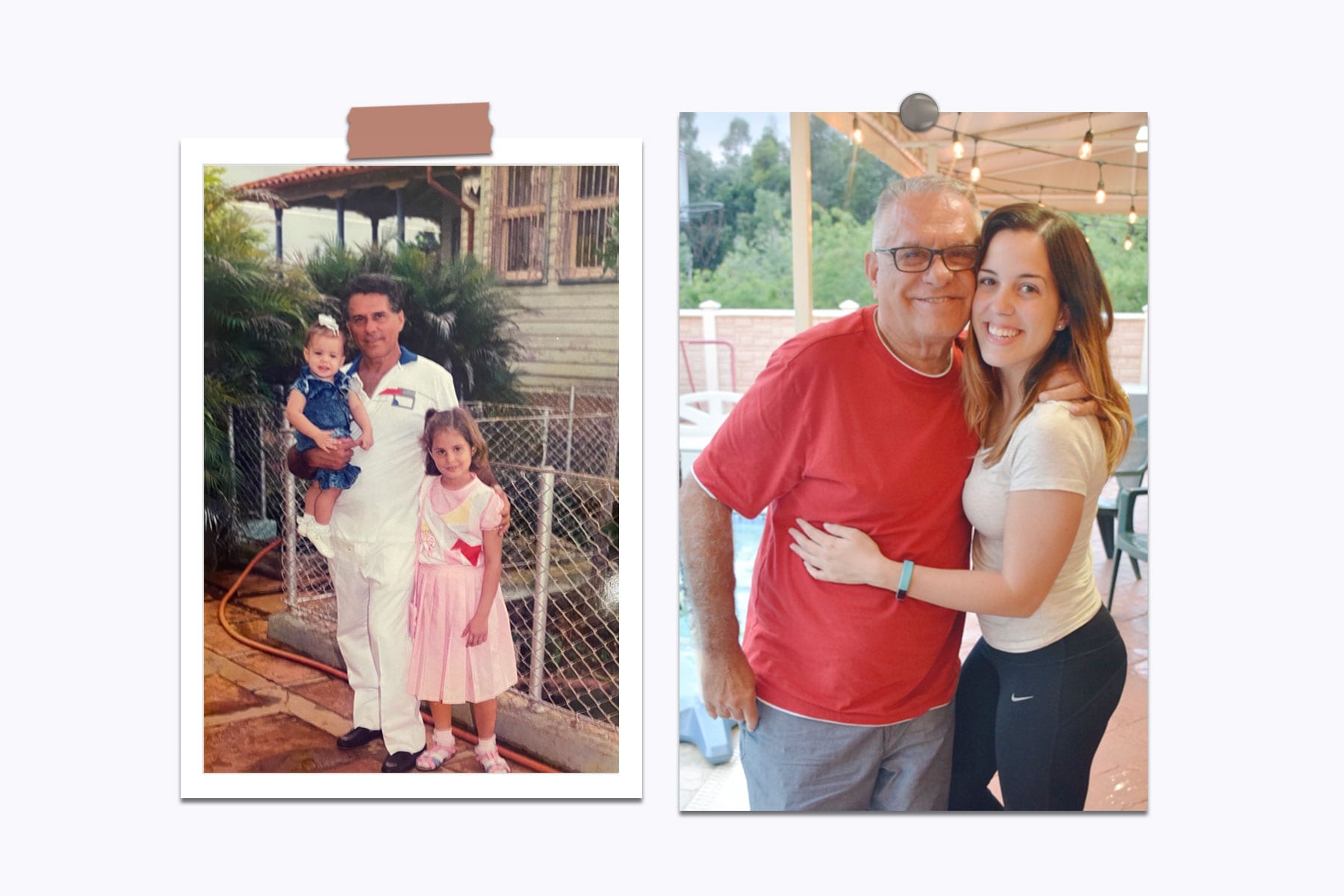 A collage of the Carrazana family.