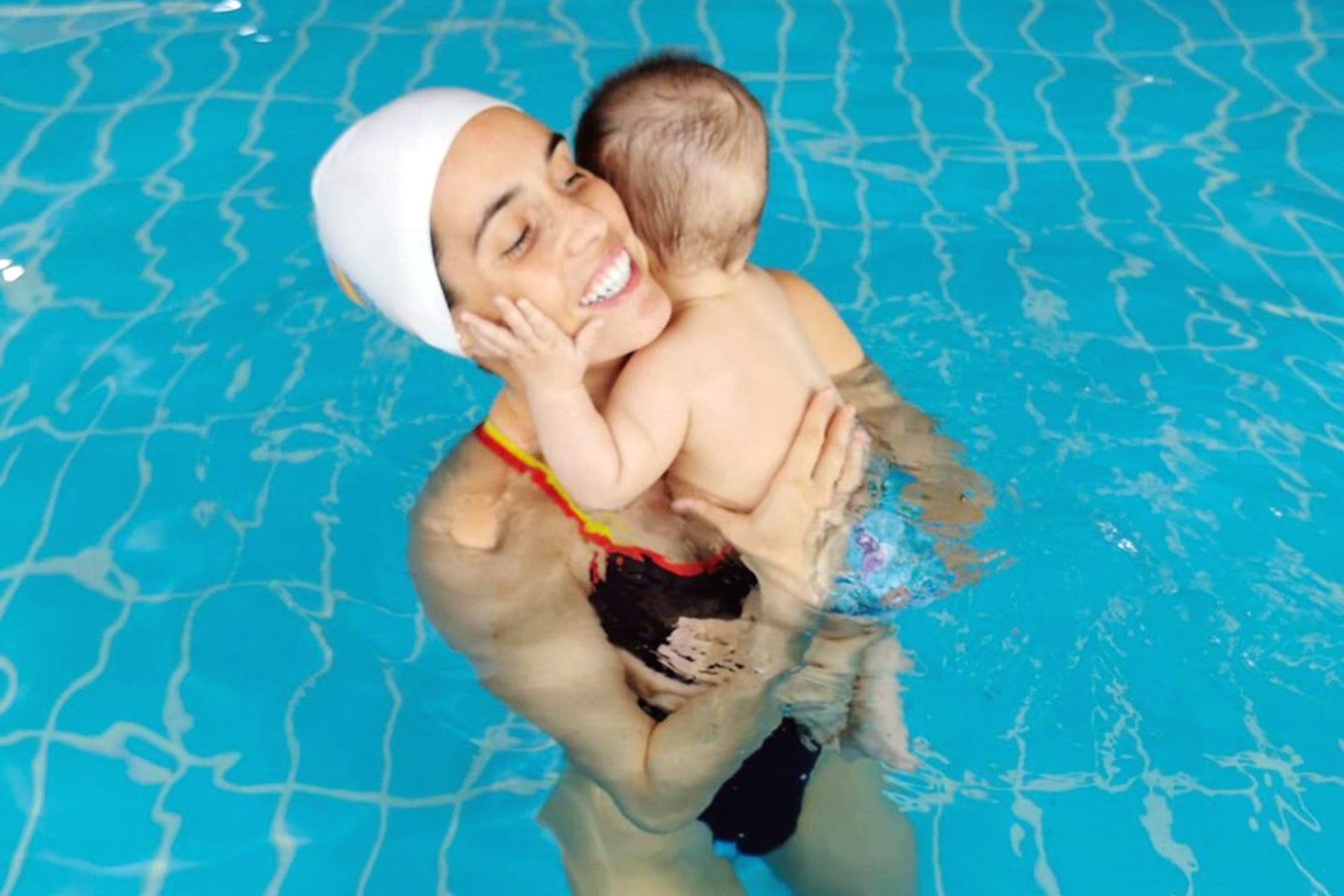 Ona Carbonell and her baby.