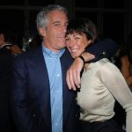 Jeffrey Epstein holds Ghislaine Maxwell at a New York City event.