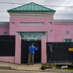 A man prays outside Jackson Women's Health Organization.