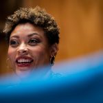 Shalanda Young speaks during a hearing on Capitol Hill.