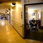 A patient in her room at a Colorado nursing home.