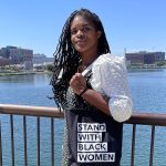 Rhode Island state Sen. Tiara Mack stands for a photograph.