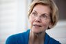 Close-up portrait of Elizabeth Warren during an interview