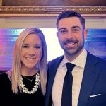 Amanda and Josh Zurawski pose for a picture together as they visit the White House ahead of attending the State of the Union.