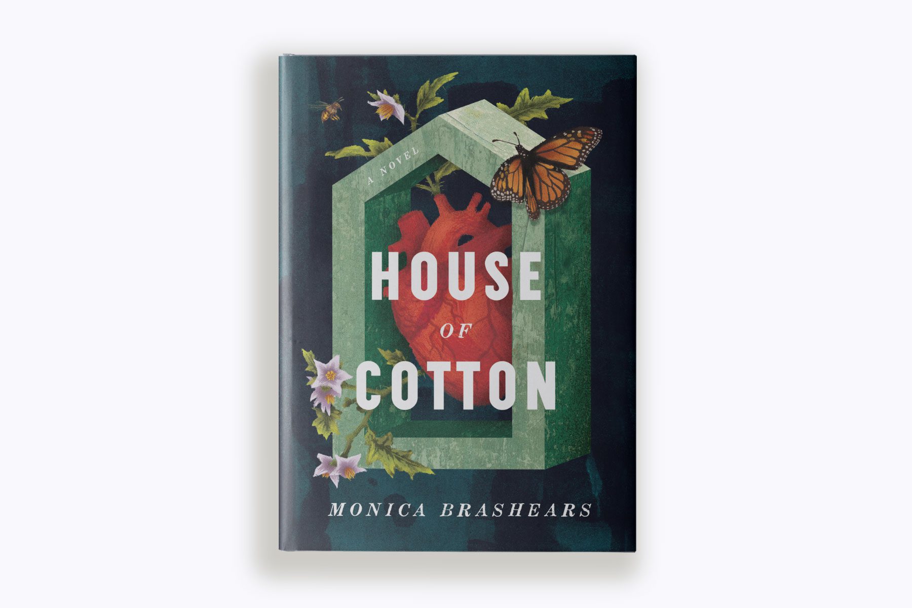 A photo illustration of "House of Cotton" book cover.