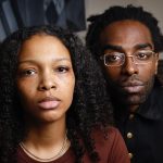 Temecia and Rodney pose for a portrait in DeSoto, Texas on March 28, 2023.