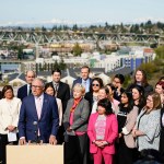 Washington Gov. Jay Inslee speaks during a press conference.