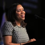 Sabina Matos delivers her inaugural address as Rhode Island Lieutenant Governor in 2023.