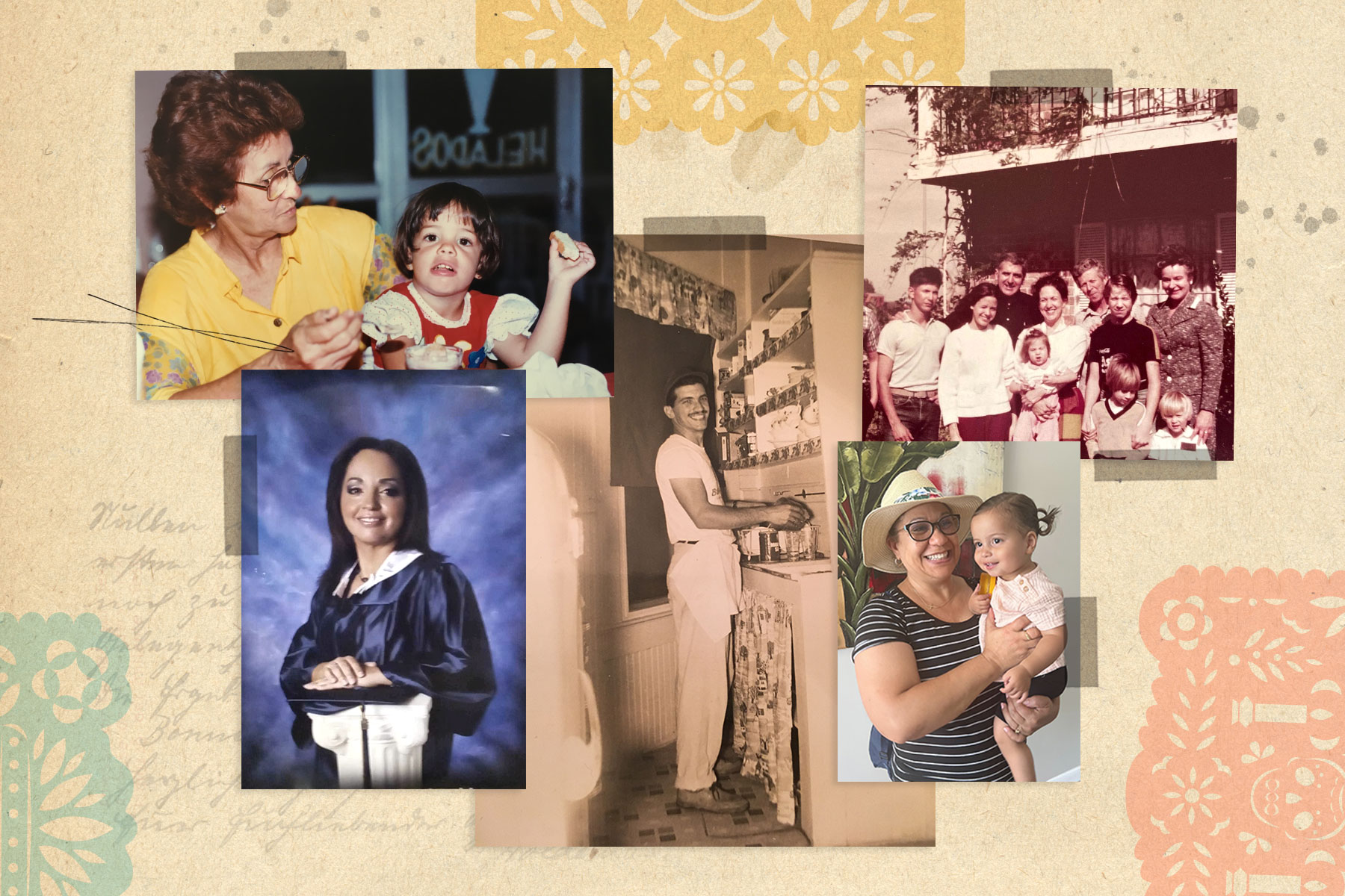 A photo collage of The 19th's staff families for Hispanic Heritage month.