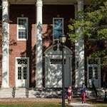 Students on campus at Vassar College in Poughkeepsie, New York