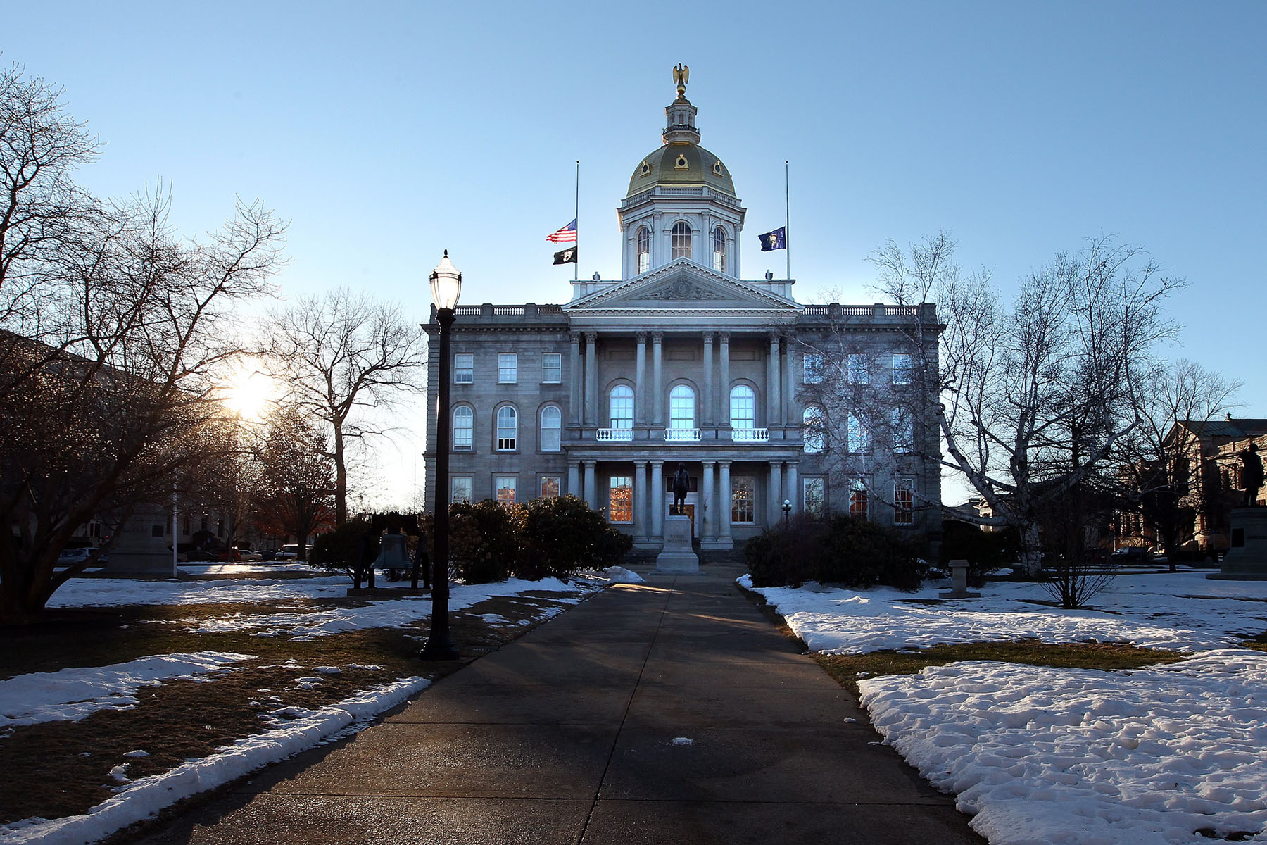 The New Hampshire Statehouse is seen in Concord, New Hampshire