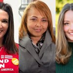 Image of three women in a triptych: From left to right, Marisa Marano, Melody McFadden, and Karly Scholz.