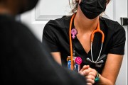 A patient has her vitals checked before receiving an abortion at a Planned Parenthood Abortion Clinic.