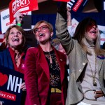 Nikki Haley supporters cheer her on while she speaks during an election night party.