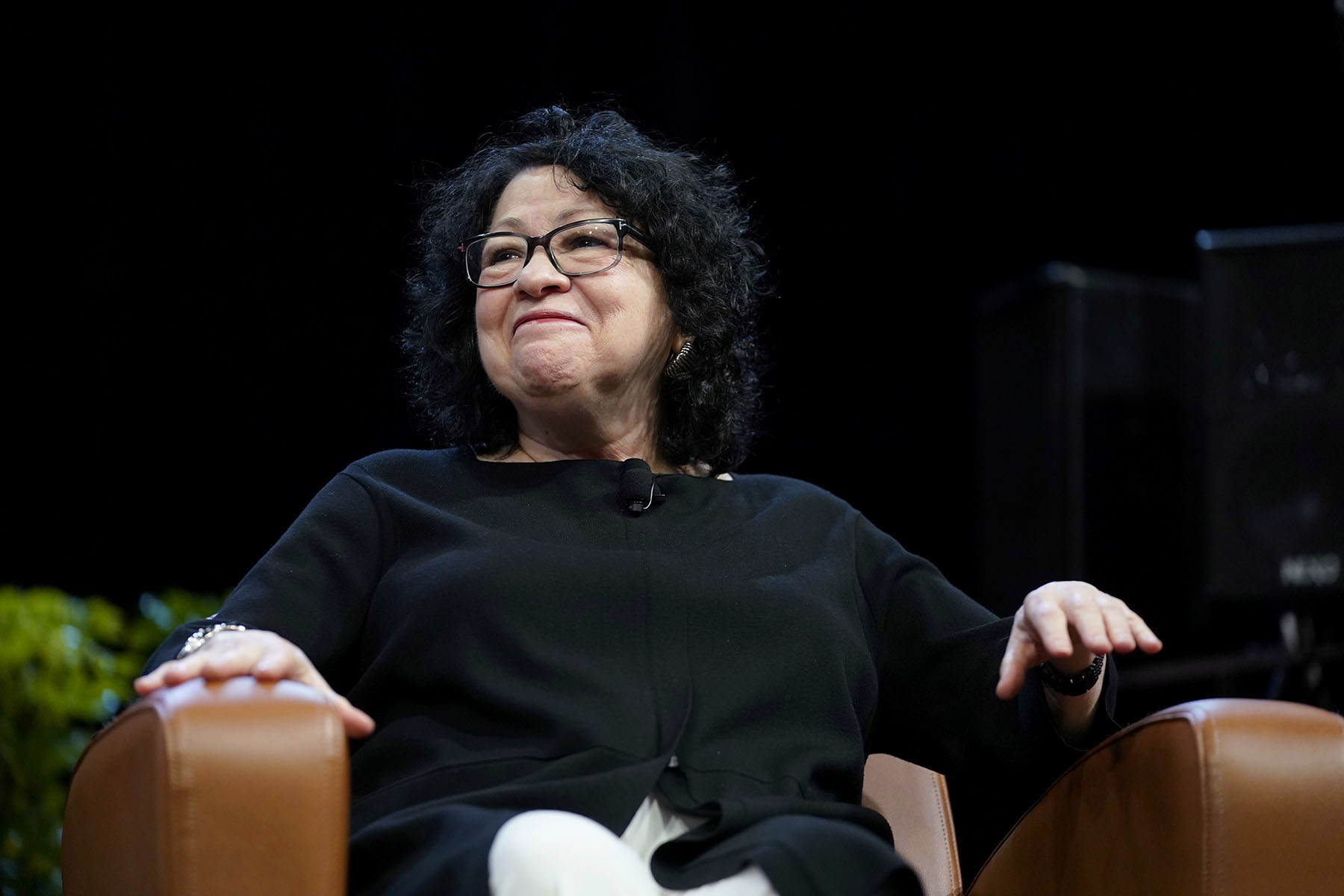 Supreme Court Associate Justice Sonia Sotomayor speaks during an event at Washington University.