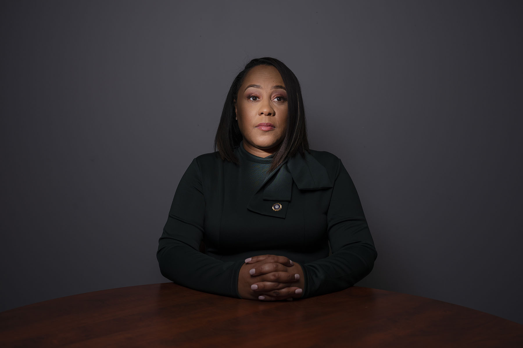 Fani Willis sits inside her office chambers in the Fulton County Justice Center Tower.