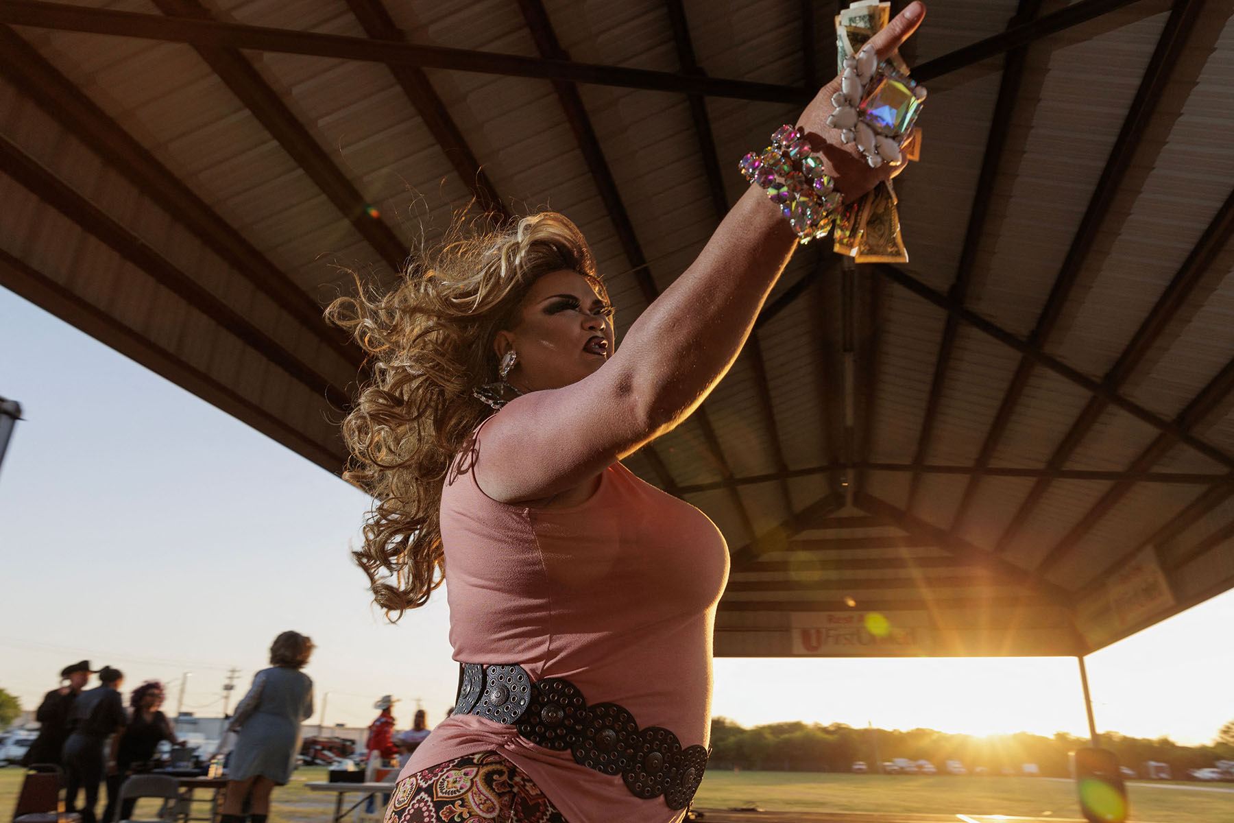 Italy Nicole Jenkins performs during a drag show.