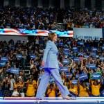 Kamala Harris smiles as she greets a crowd of over 8,000 people at her Atlanta rally.