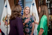 Amanda Zurawski is seen with Vice President Kamala Harris at her ceremonial office.