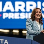 Vice President Kamala Harris speaks at a campaign rally in Atlanta.