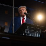 Former President Trump addresses the Economic Club of New York.