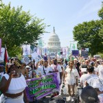 Thousands of LGBTQ+ people and their loved ones dance and chant through the inaugural Gender Liberation March in Washington, D.C.