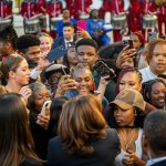 Vice President Kamala Harris greets students and supporters at the conclusion of a 'First In The Nation' campaign rally at South Carolina State University.