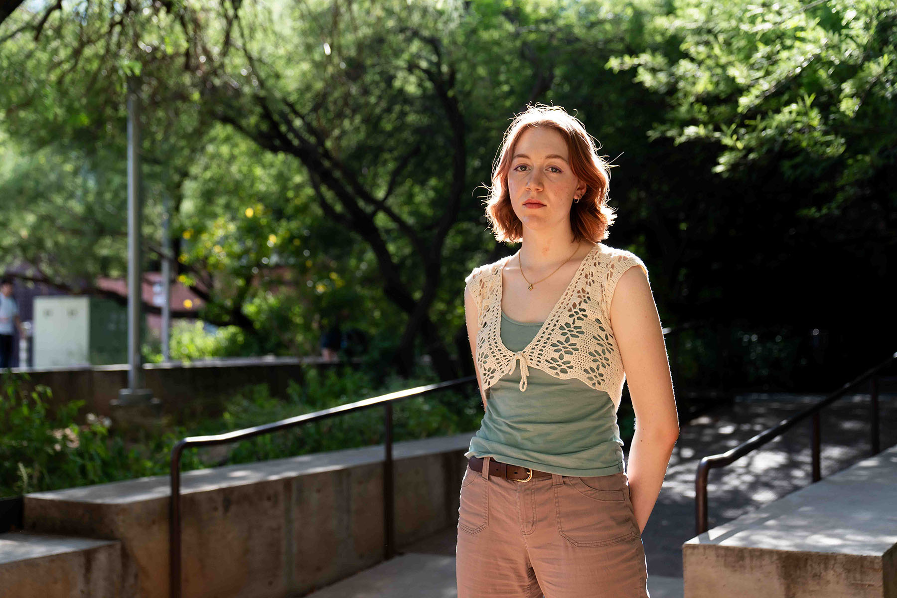 Taylor Conley poses for a portrait at the University of Arizona.