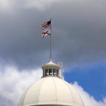 Alabama State Capitol dome in Montgomery, Alabama.