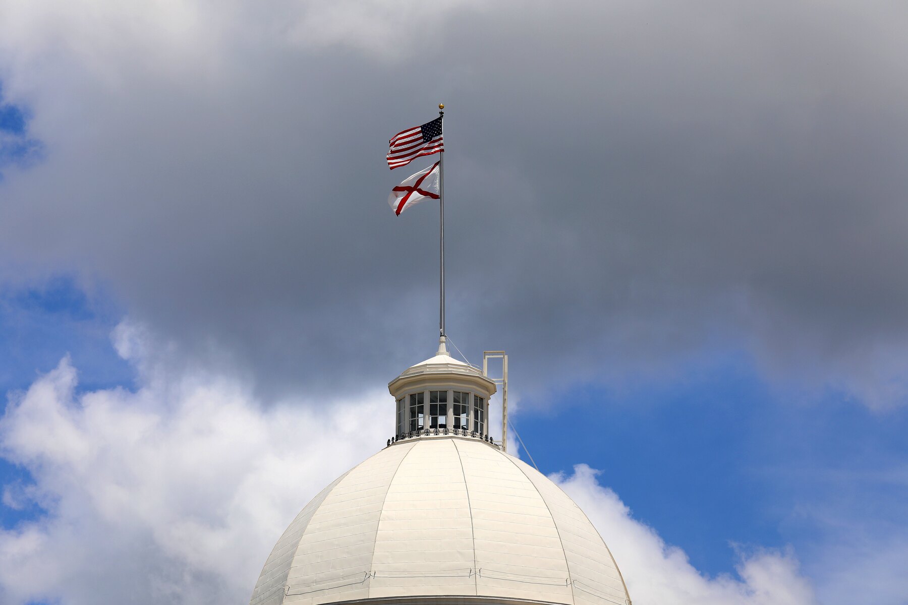 Alabama State Capitol dome in Montgomery, Alabama.