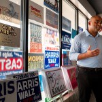 Democratic Senate candidate, Rep. Colin Allred speaks during a campaign event in San Antonio, Texas, on October 3, 2024.