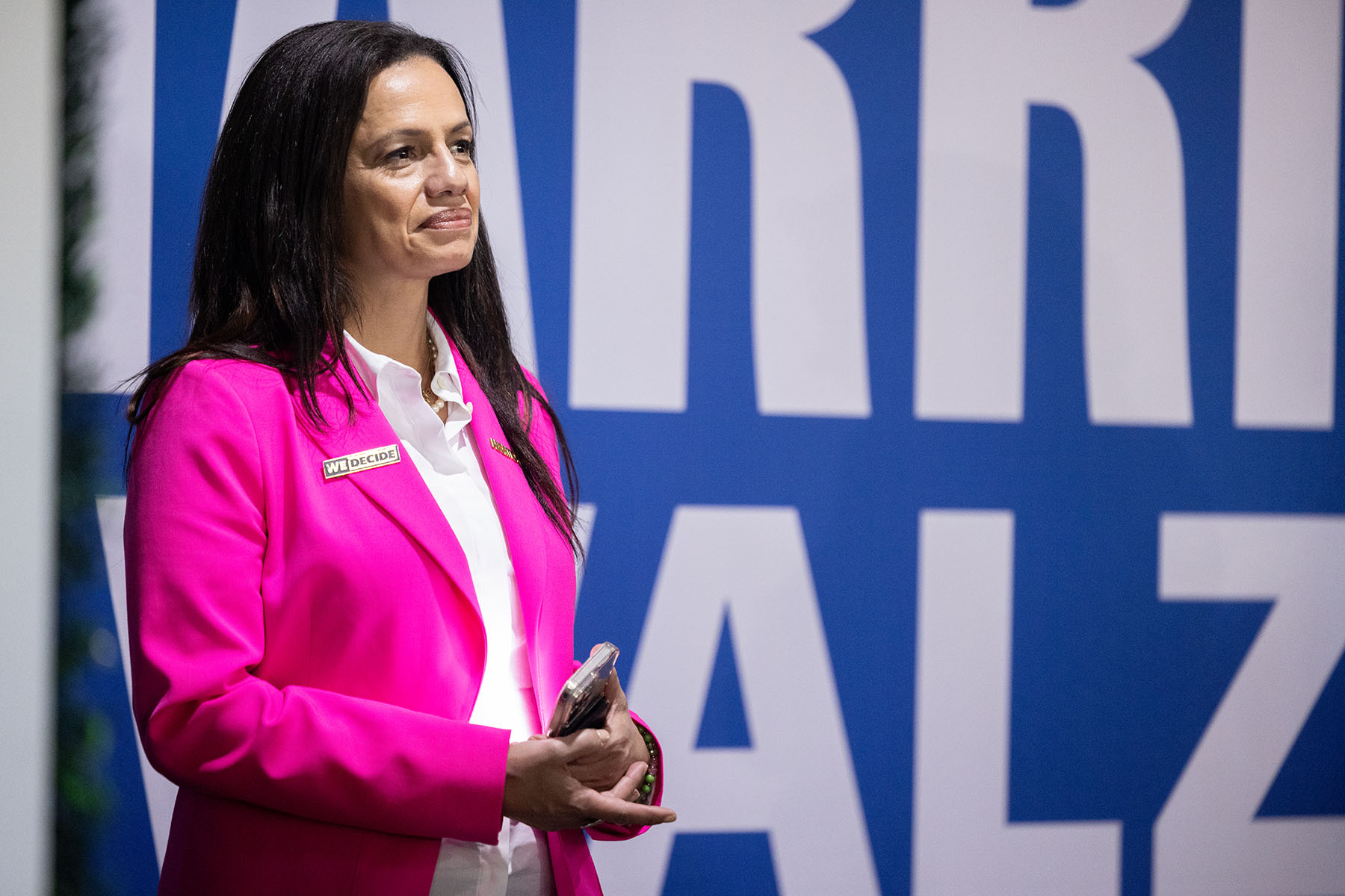 President and CEO of Planned Parenthood Action Fund Alexis McGill speaks at a rally.