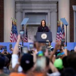 Vice President Kamala Harris delivers a concession speech for the 2024 presidential election on the campus of Howard University.