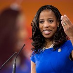 Mia Love speaks to the crowd at CPAC in National Harbor, Maryland.