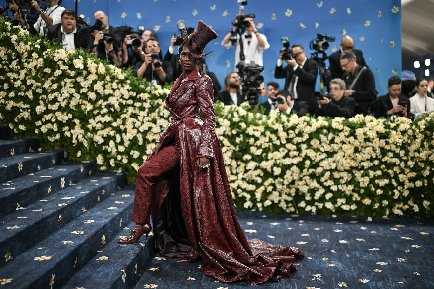 British actress Jodie Turner-Smith arrives for the 2025 Met Gala at the Metropolitan Museum of Art.