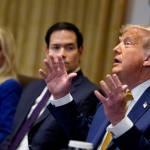 President Donald Trump holds a Cabinet meeting including Secretary of State Marco Rubio and Attorney General Pam Bondi