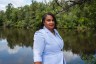 Carletta Davis, candidate for the 2025 mayoral election of Prichard, Alabama, standing in Chickasabogue Park.