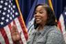 Lisa Cook takes the oath of office to serve as a member of the Board of Governors at the Federal Reserve System.