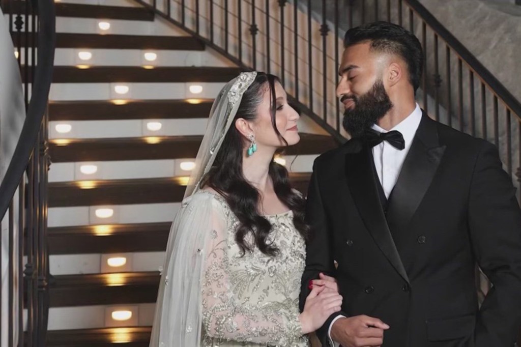 Ward Sakeik and her husband, Taahir Shaikh at their wedding.