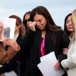 Epstein abuse survivor Haley Robson gets emotional alongside Rep. Marjorie Taylor Greene as the family of Virginia Giuffre speaks during a news conference with lawmakers outside the Capitol.