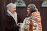 Sister Karen Kapell talks with Mildred A. Schuman, a tribal member of the Lac du Flambeau Band of Lake Superior Chippewa Indians at the ceremony.