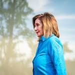 Rep. Nancy Pelosi enters the Democratic Congressional Campaign Committee headquarters in Washington, D.C.
