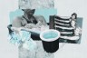 A collage shows a person immersed in a bathtub filled with ice, arms crossed over their chest, alongside vintage-style images of women in a pool. Large ice cubes and a small cold plunge tub are layered in the foreground against a pale blue and white background.