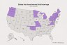 An illustrative map depicting the states that have banned child marriage in the U.S.
