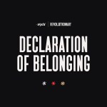 White text reads Declaration of Belonging on a black background.