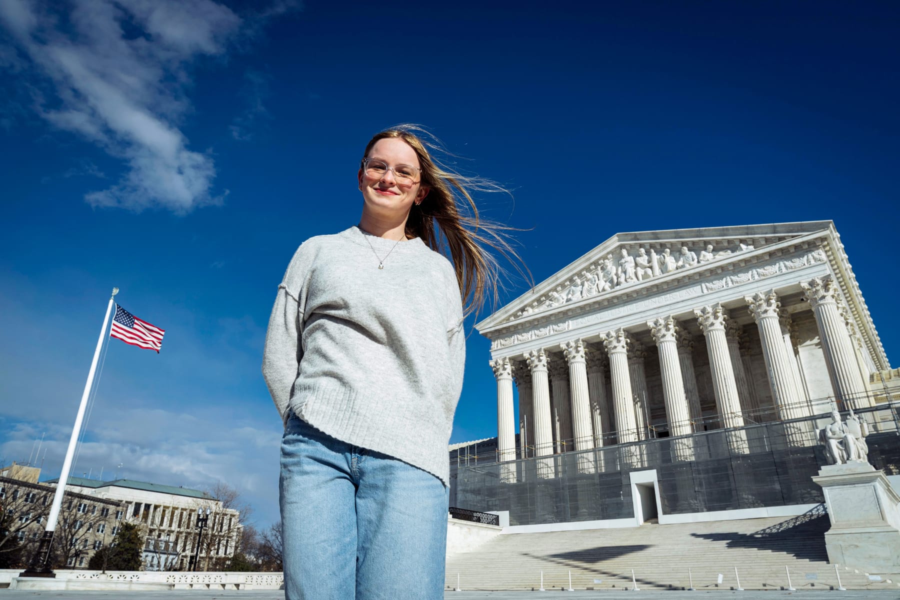 Becky Pepper-Jackson outside the Supreme Court
